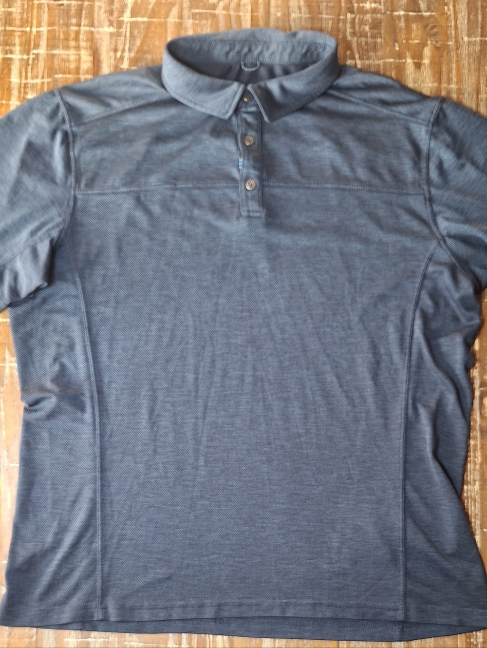 Kuhl‎ Polo Shirt Mens XL Performance Lightweight Gray Short Sleeve Golf Outdoor